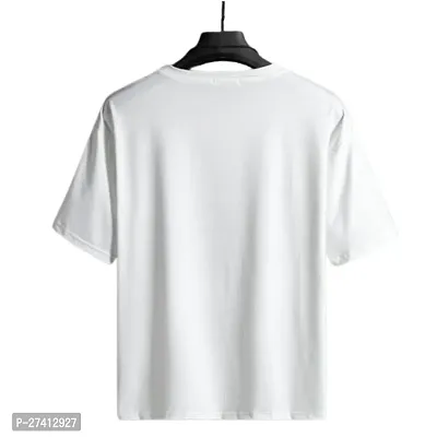 Reliable White Polyester Printed Round Neck Tees For Men-thumb3