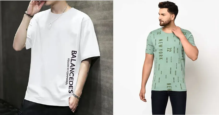 Reliable Blend Round Neck Tees For Men