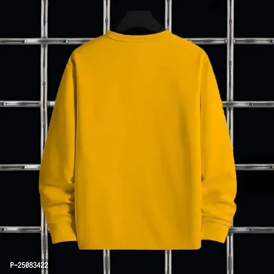 Reliable Yellow Cotton Blend Printed Round Neck Tees For Men-thumb2