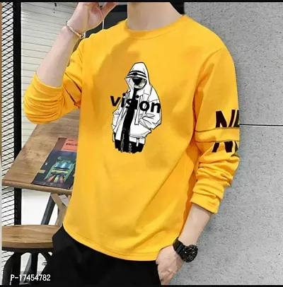 Reliable Multicoloured Polycotton Printed Round Neck Tees For Men-thumb3