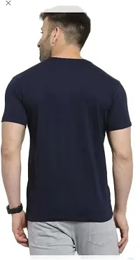 Comfortable Blue Polyester Tees For Men-thumb1