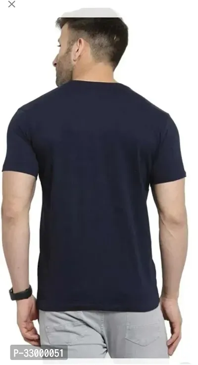 Comfortable Blue Polyester Tees For Men-thumb2