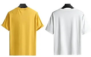 Stylish Polycotton Printed Round Neck Tees For Men-Pack Of 2-thumb1
