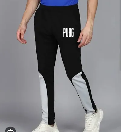 Stylish Nylon Black Slim Fit Regular Track Pants For Men