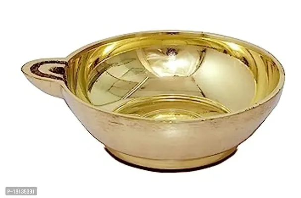 Antique Diya Brass Dasara Panti 3 Diameter Panati  75 ml Oil Capacity-thumb0