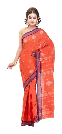 West Bengal Khadi & Village Industries Board Women's Pure Muslin Saree (Brown, 464)