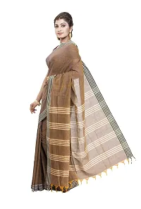 Gramin An West Bengal Govt Enterprise Handspun And Handwoven Khadi Women's Muslin Saree (Beige)-thumb4