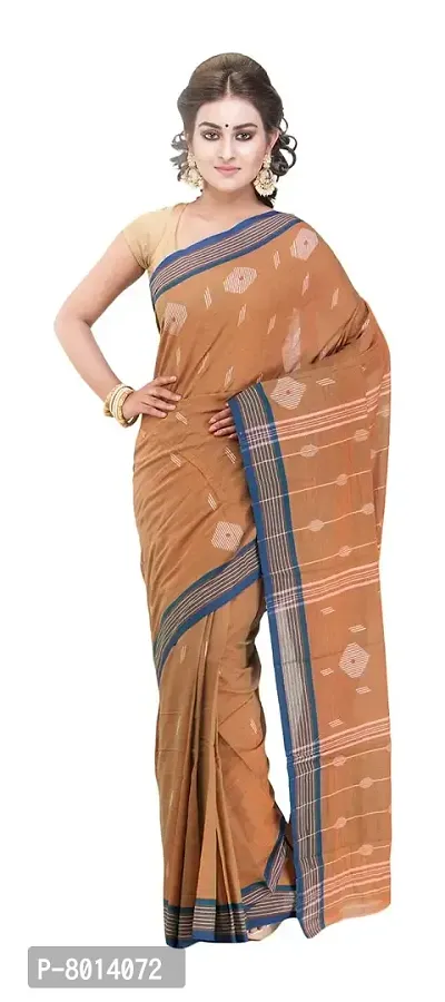 Magenta Handloom Bengal Khadi Cotton Saree | Avishya.com