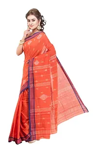 Gramin Women's Khadi Pure Muslin Saree (466_Orange)-thumb2