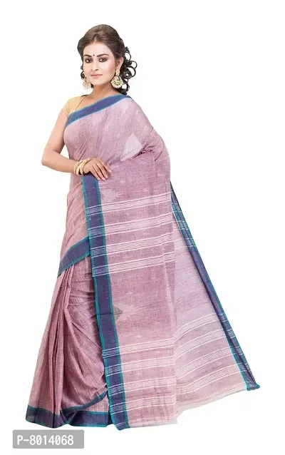 Gramin Women's Khadi Pure Muslin Saree (488_purple)-thumb3