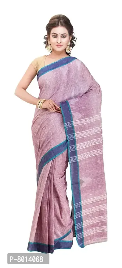 Gramin Women's Khadi Pure Muslin Saree (488_purple)