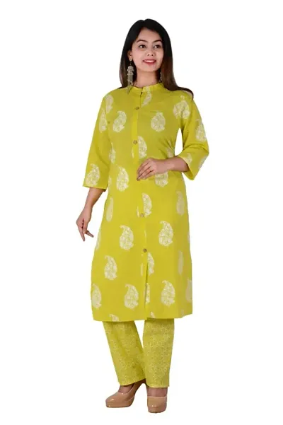 Stylish 3/4 Sleeves Kurta With Pant Set