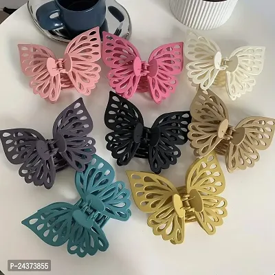 2Pcs Double Butterfly Hair Clips Butterfly Claw Clips Hair Clips for Women Big Butterfly Clips for Thick Hair-thumb0