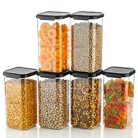 Container for Storage Set (Pack Of 6) Storage Box for Plastic Airtight Containers Set with Removable Drain Air tight seal  Stackable Transparent Food Containers | 1100 ML-thumb1