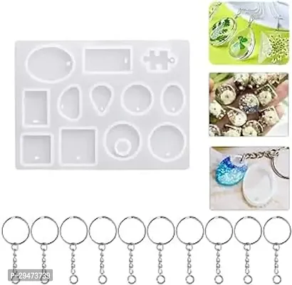 RAKA Silicone Mould Casting Resin Set Epoxy Silicone Molds with Tools for DIY Craft Keychain Pendant Jewellery