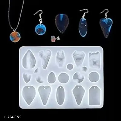 RAKA JEWELERY Making Molds Irregular Silicone Mould for Making Pendant Earrings Resin Crystal Cabochon Polymer Clay 19 Cavity-thumb0