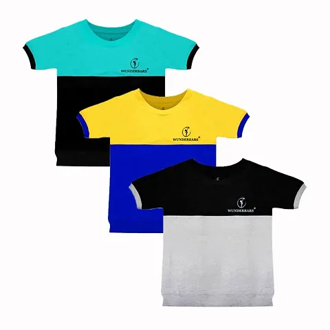 Trendy Cotton Kids T-shirt, Pack of 3