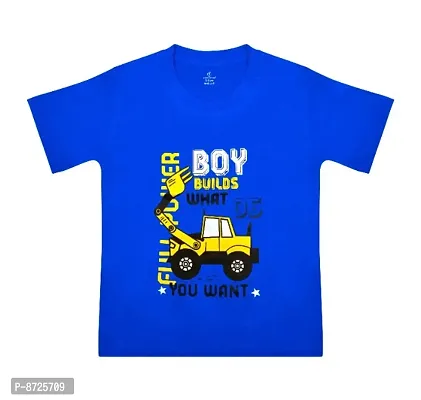 Classic Cotton Printed Tshirt For Kids Boys-thumb0