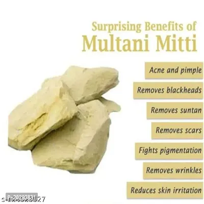 G.L.T. Multani Mitti Stone lumps Pure Herbal Mitti Stone Form/ Mitti (Herbal), Original and Pure clay Natural mitti, Fullers earth , Face pack, mitti stone, 100% pure, No chemicals, (1Kg)-thumb3