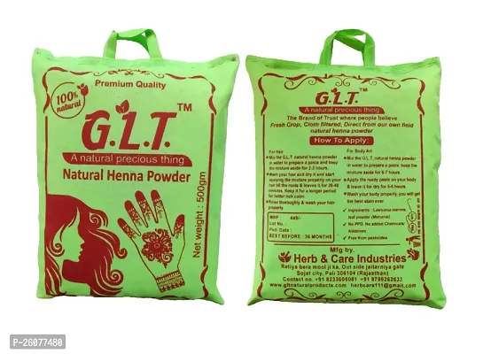 G.L.T. Henna powder for hair and hand Dark Brown Hair mehndi (800gm)