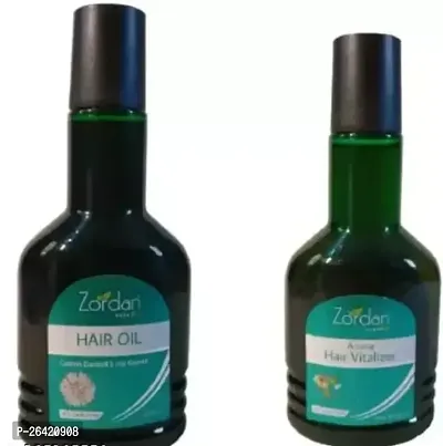 Zordan Aroma Hair Vitalizer And Herbal Hair Oil- Pack Of 2-thumb0