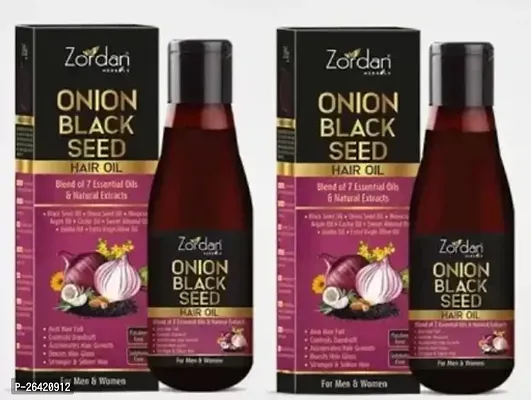 Zordan Black Seed Onion Hair Oil With Comb Applicator - 100 ml each, Pack Of 2