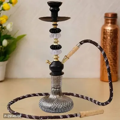 Glass Hookah Pot Black Russian Rings-thumb0