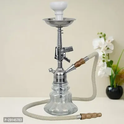 Glass Hookah Pot Silver Gun