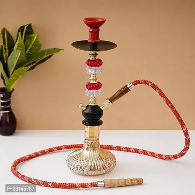 Glass Hookah Pot Red Russian Rings-thumb0