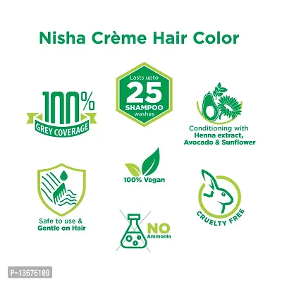 Nisha Cr?me Hair Color with Natural Henna Extracts, 90ml + 60g + 18ml - 7.53 Chocolate Blonde (Pack of 2)-thumb5