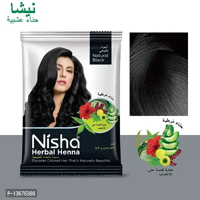 Nisha Natural Black Hair Color Dye Henna Based Black Dye Henna For Hair Men Women Hair Color Black Henna Powder Hair Color Dye Black Without Ammonia 10gm Pack of 10-thumb2