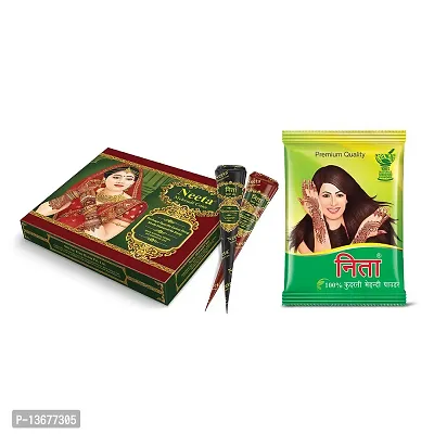 Neeta Mehendi Cone (Pack of 12Pcs) (Mehandi Powder 150gm and Mehandi Cone 12 pcs)