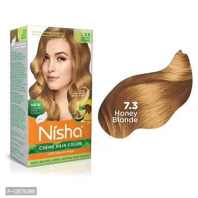 Nisha Creme Hair Color Combo Pack of Honey Blonde 150gm Jumbo + 40gm Sachet Pack ?-thumb3