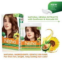 Nisha Cream Hair Color, Natural Brown Hair Color, Shade 4.0, Ammonia Free, Unisex Hair Colour, 60gm + 60ml (Pack 1)-thumb4