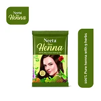 Neeta Pure Henna (Mehendi) Powder For Hair With 9 Herbs | 100% Natural Henna Powder For Soft & Shiny Hair 150gm (Pack Of 4)-thumb2