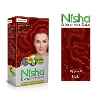 Nisha Cream Permanent Flame Red Hair Color | Flame Red Hair Highlights Color - 60Gm+90Ml (Pack Of 3)-thumb2