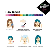 Nisha Cosglam Semi Permanent Hair Color for Unisex, Infused Conditioner, Glossy Finish, No Ammonia, No Peroxide  Non Oxidative, Vegan Highlights Hair Dye 120g #53 Electric Teal-thumb3