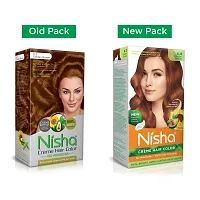 Nisha Cream Hair Color Rich Bright Long Lasting Hair Colouring For Ultra Soft Deep Shine 100% Grey Coverage Conditioning With Natural Herbs Golden Brown (Pack of 3)-thumb1