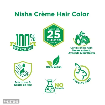 Nisha Cr?me Hair Color with Natural Henna Extracts, 60g + 60ml + 18ml - Cherry Red (Pack of 1)-thumb5