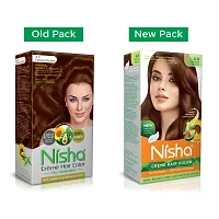 Nisha Natural Brown Hair Cr?me Colour For Women Men Ammonia Free Hair Colour Natural Brown Hair Colour 100% Grey Coverage Long Lasting With Henna Extracts For Hair Care Pack of 2 ?-thumb1