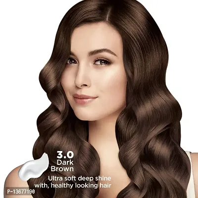 Nisha Cream Hair Color, Dark Brown Hair Color, Permanent Hair Colour Cr?me, Shade 3.0, Ammonia Free, Unisex Hair Colour, 60gm + 60ml (Pack 1)-thumb4