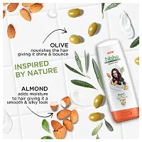 Nisha Hair Conditioner 180ml Smooth and Silky Conditioner with Almond and Olive Actives for All Hair Types, Conditioners for Dry and Frizzy Hair (180 ml Bottle, White)-thumb2