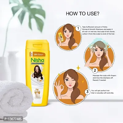 Nisha Egg Protein Shampoo For Strong & Smooth Hair, 180 ML - Pack Of 2-thumb3