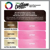 Nisha Cosglam Semi Permanent Hair Color for Unisex, Infused Conditioner, Glossy Finish, No Ammonia, No Peroxide & Non Oxidative, Vegan Highlights Hair Dye 120g #11 Soft Pink (Light Pink)-thumb4