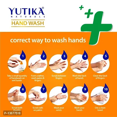 Yutika Naturals Hand Wash Complete Protection 100% Natural Extract for Hand Hygiene Protect from Germs pH Balanced Formula Lemon 750ml (Pack of 2)-thumb5