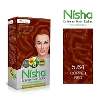 Nisha Creme Hair Color Combo Pack of Copper Red 120gm Jumbo + 40gm Sachet Pack ?-thumb1