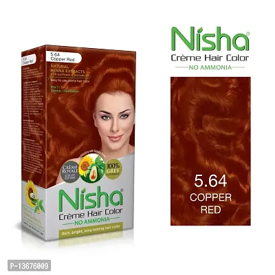 Nisha Creme Hair Color Combo Pack of Copper Red 120gm Jumbo + 40gm Sachet Pack ?-thumb2