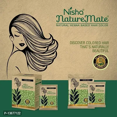 Nisha Nature Mate Henna Based Hair Color Powder Without Ammonia Natural Hair Color-thumb5