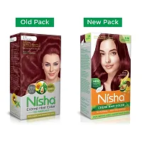 Nisha Cream Hair Color With The Benefits Of Natural Henna Extracts, Sunflower & Avocado Oil, Easy To Use Hair Color 120ml Pack of 1, Burgundy ?-thumb1