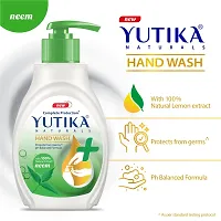 Yutika Naturals Complete Protection Neem Handwash 100% Natural Extract Liquid Soap 200ml Pump, With 180ml Liquid Refill Handwash-thumb3
